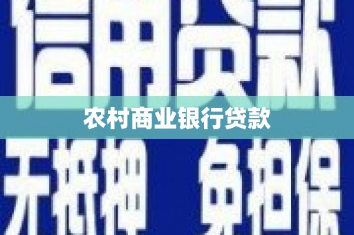 新野农村商业银行贷款
