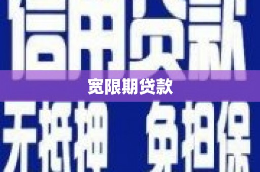 新野宽限期贷款