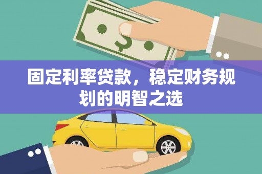 新野固定利率贷款，稳定财务规划的明智之选